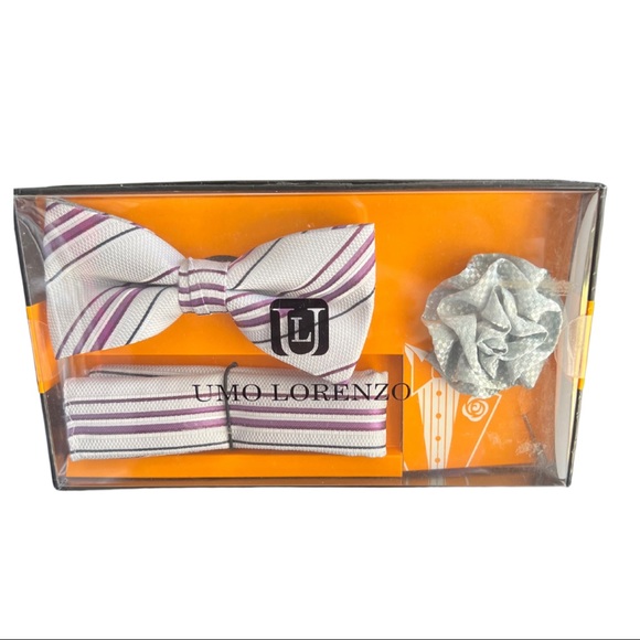 Light Gray/Purple Bowtie Set - Picture 1 of 1